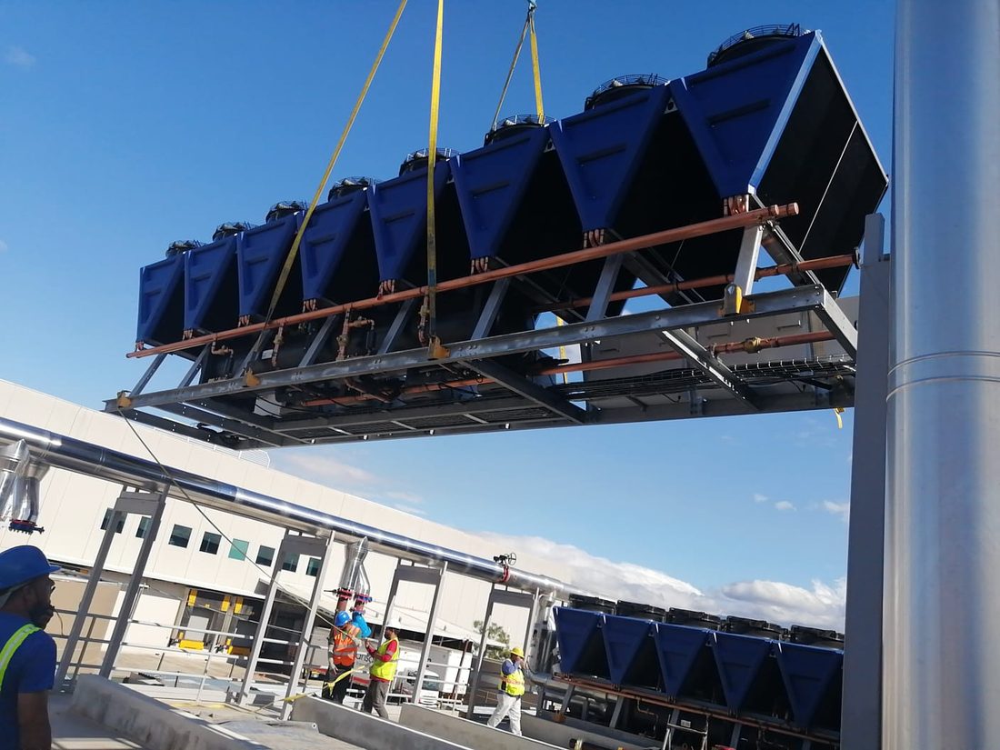 Instalación interior de manejadora de aire VTS por equipo Ecoaire